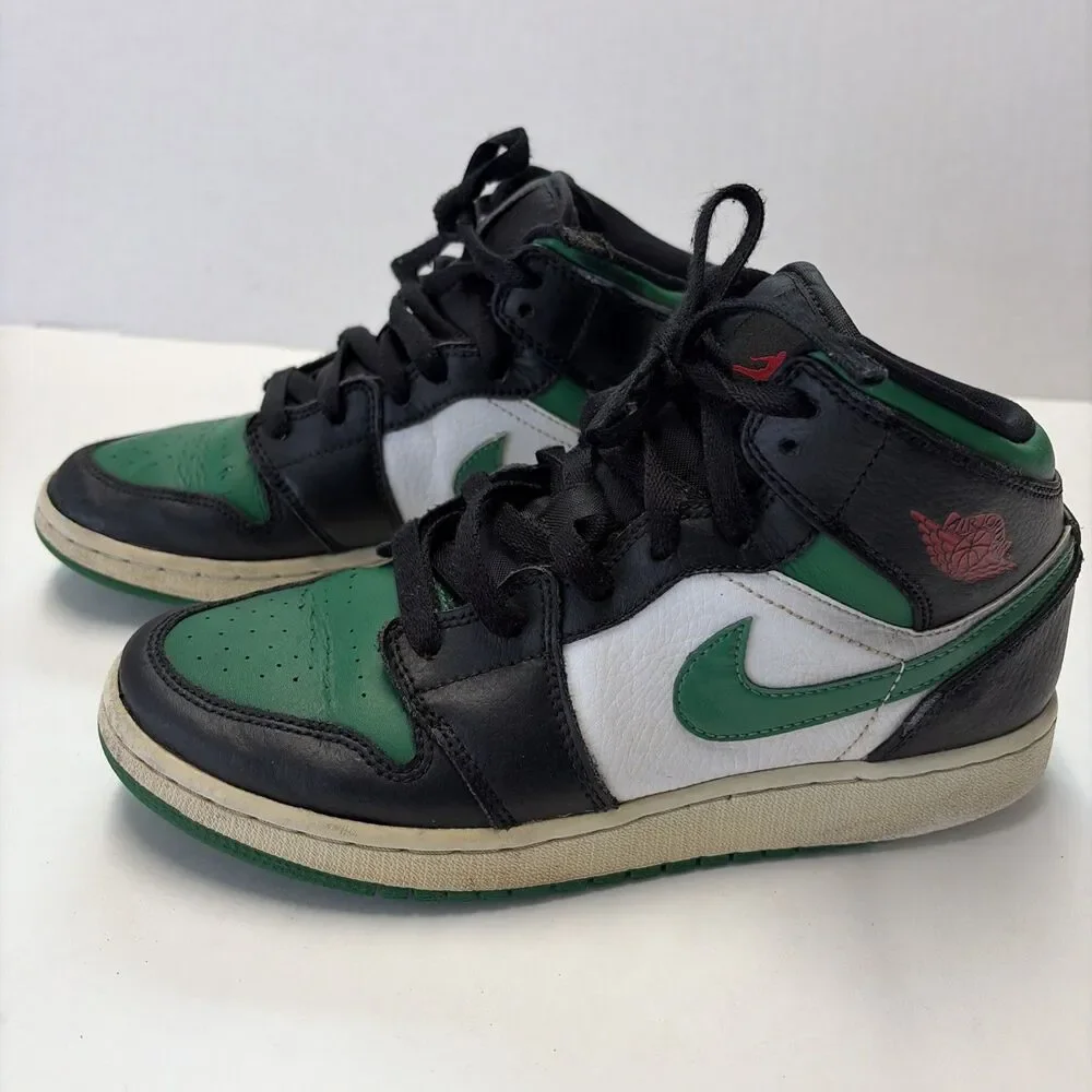 Size 5.5- Air Jordan 1 Mid Pine Green